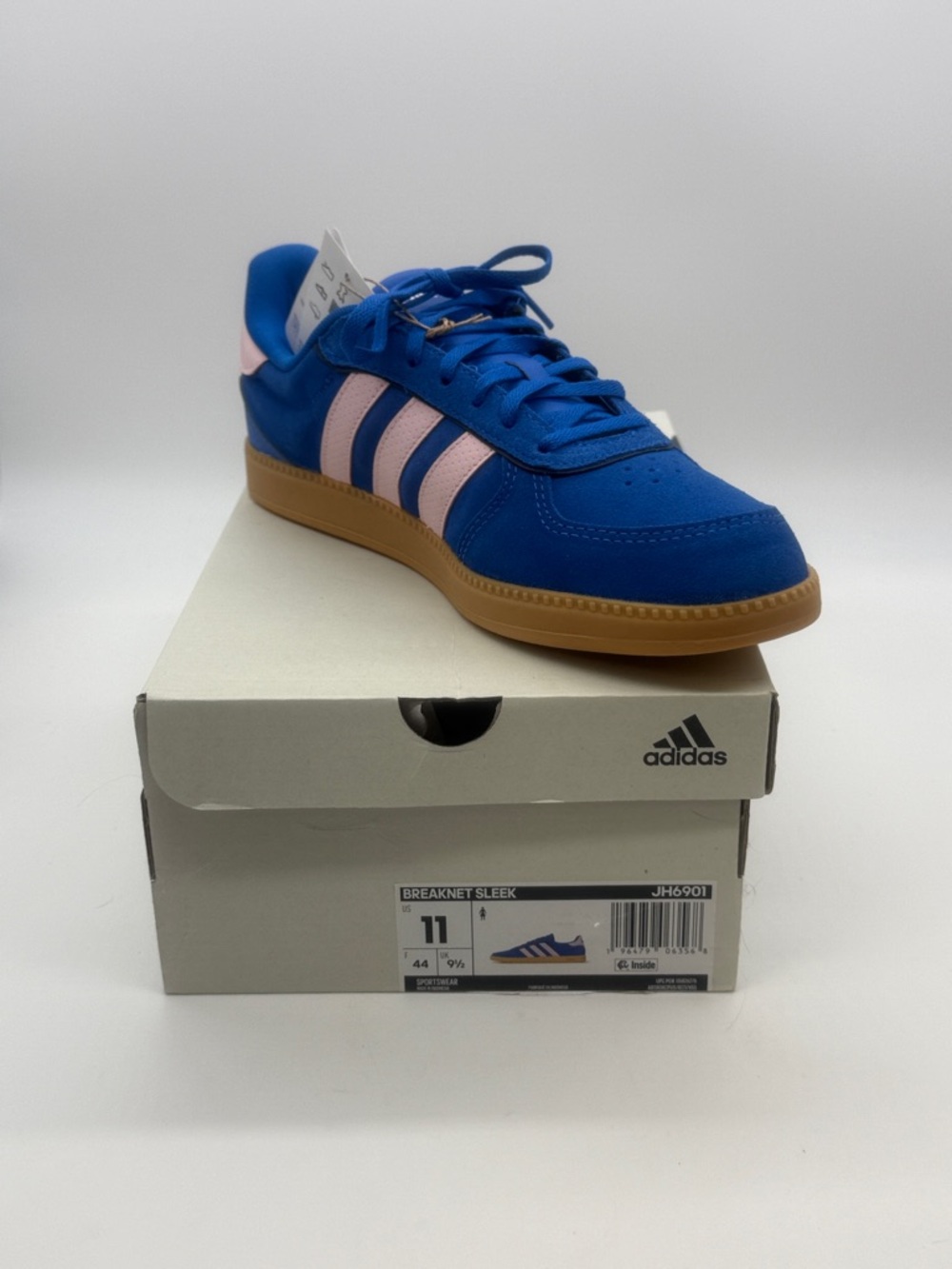 adidas Breaknet Sleek Blue Pink Athletic Shoes